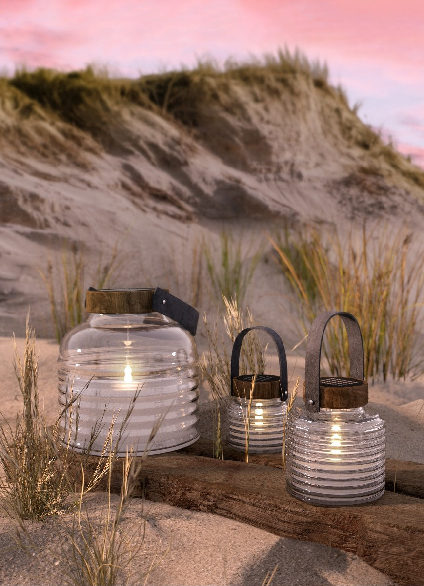 Sirius Aston Solar krukke, sort/brun - Ø12 cm. - Bahne